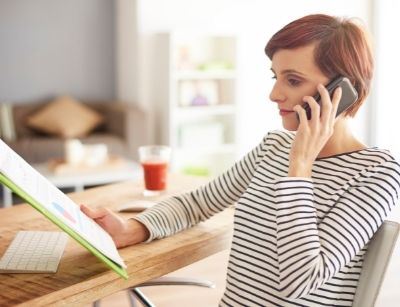 woman on the phone